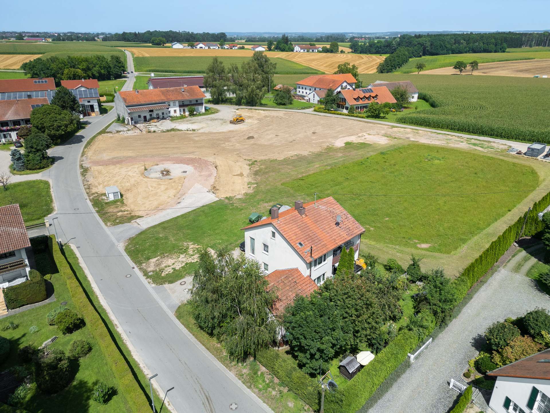 Vermietetes Zweifamilienhaus in Indorf bei Erding - Vogelperspektive IV