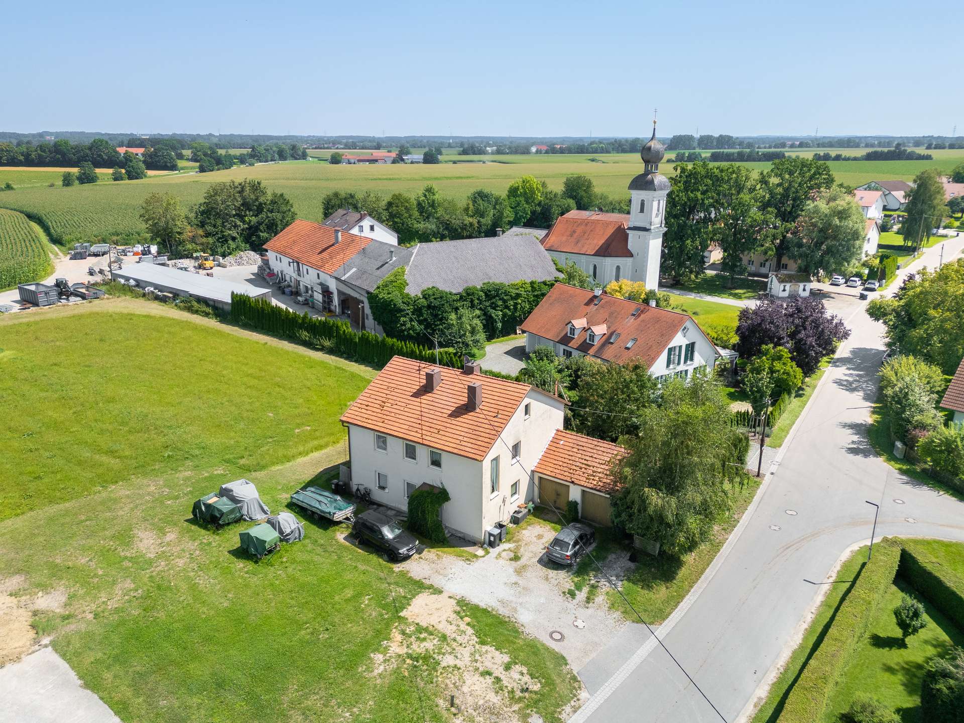 Vermietetes Zweifamilienhaus in Indorf bei Erding - Vogelperspektive III